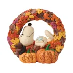 Peanuts του Jim Shore: Σνούπι Snoopy on Fall Wreath